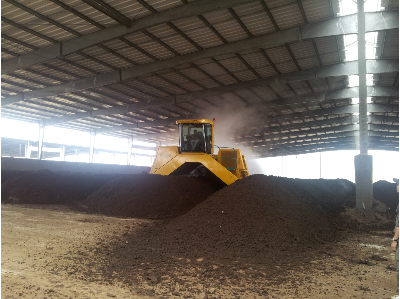 Large scale compost windrows project, Vietnam